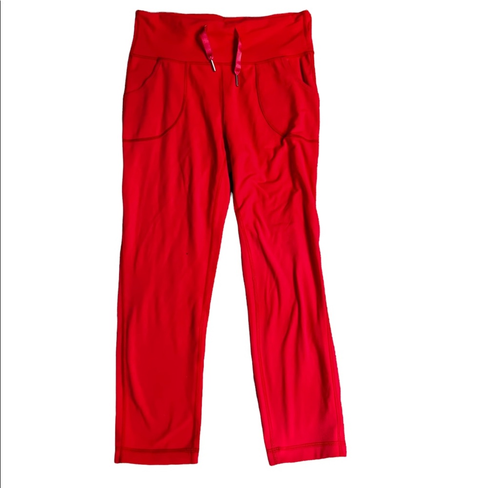 Women's Lululemon Red Active Leggings Size 8 Jogger Style
